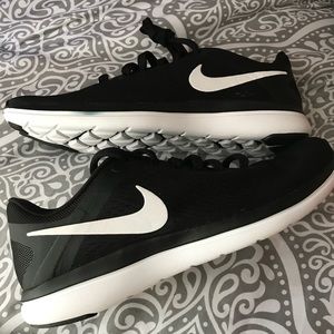 black NIKE shoes.